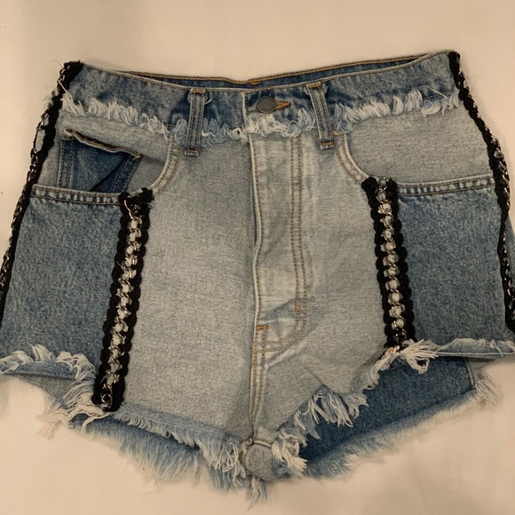 Carmar/LF Distressed Denim Shorts - Picture 1 of 2